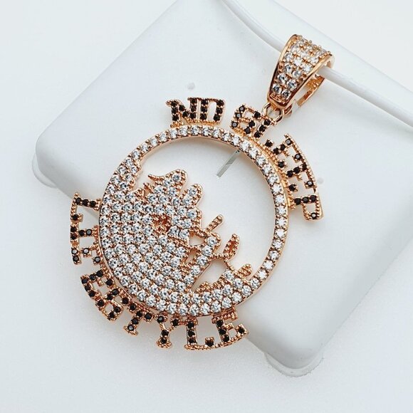 "14K Gold Plated Cubic Zircon Pendant, INUS1BR087 - Picture 2 of 9